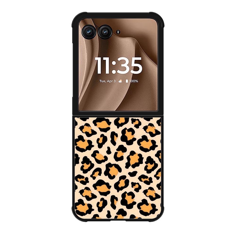 Leopard Orange Pattern Motorola Moto RAZR Plus 2025 Case OV9853
