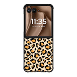 Leopard Orange Pattern Motorola Moto RAZR Plus 2025 Case OV9853