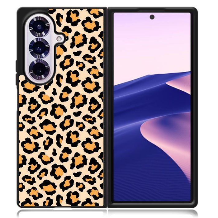 Leopard Orange Pattern Samsung Galaxy Z Fold 7 Case OV9853