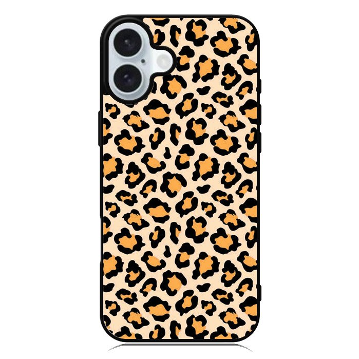 Leopard Orange Pattern iPhone 16 Plus Case QC9853
