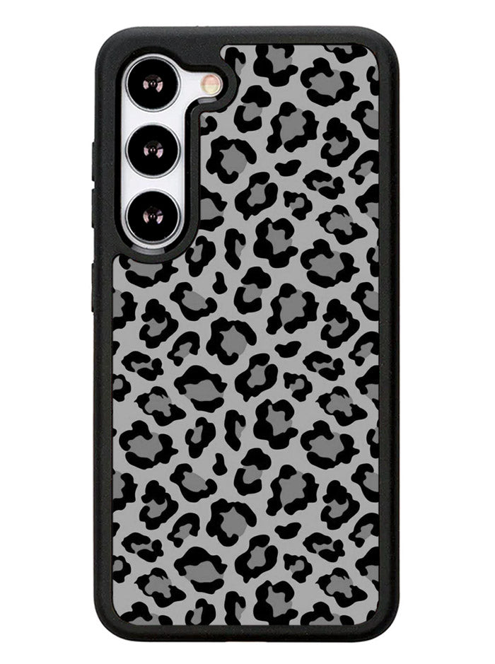Leopard Grey Pattern Samsung Galaxy S23 5G Case