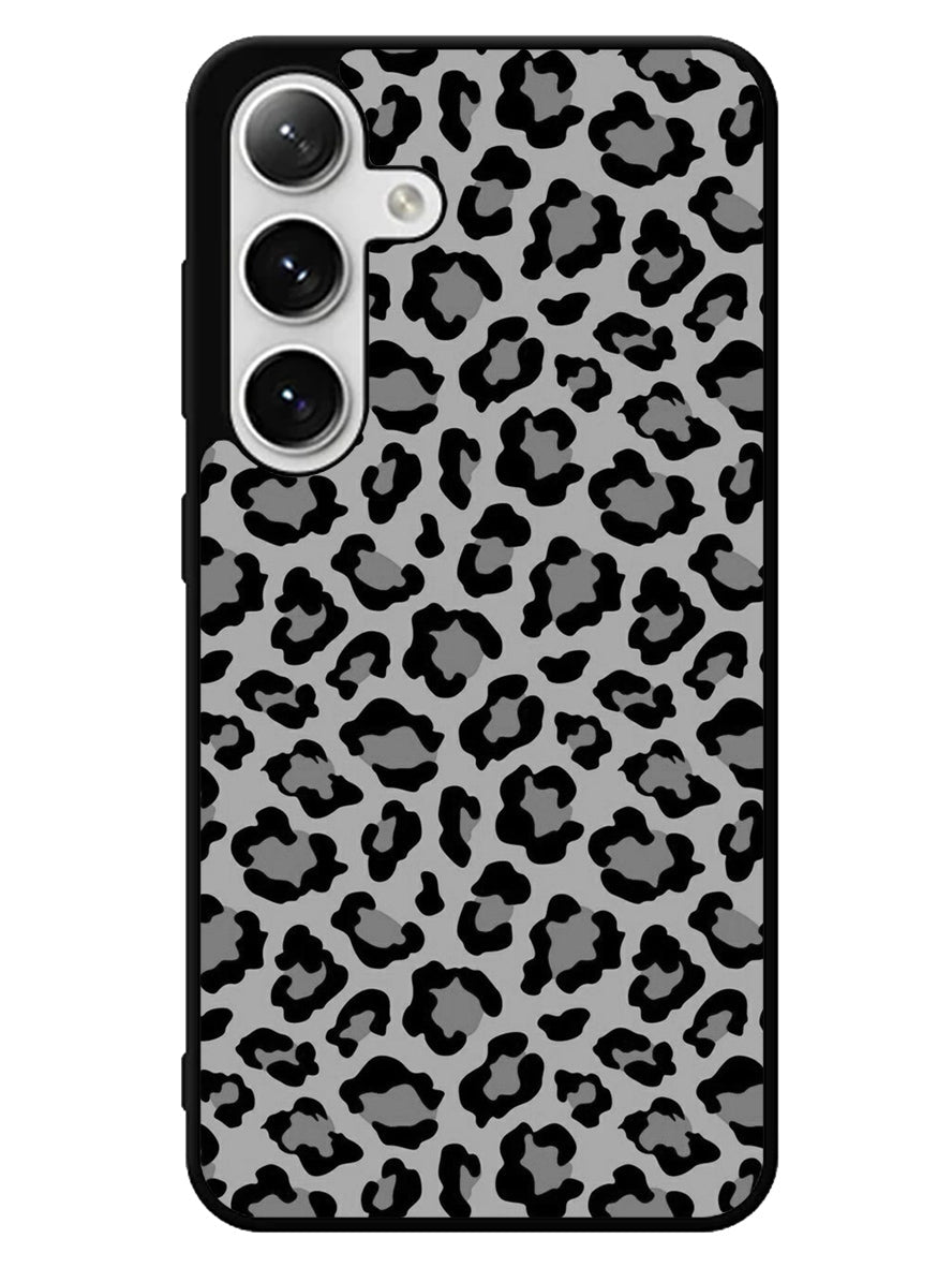 Leopard Grey Pattern Samsung Galaxy S25 5G Case