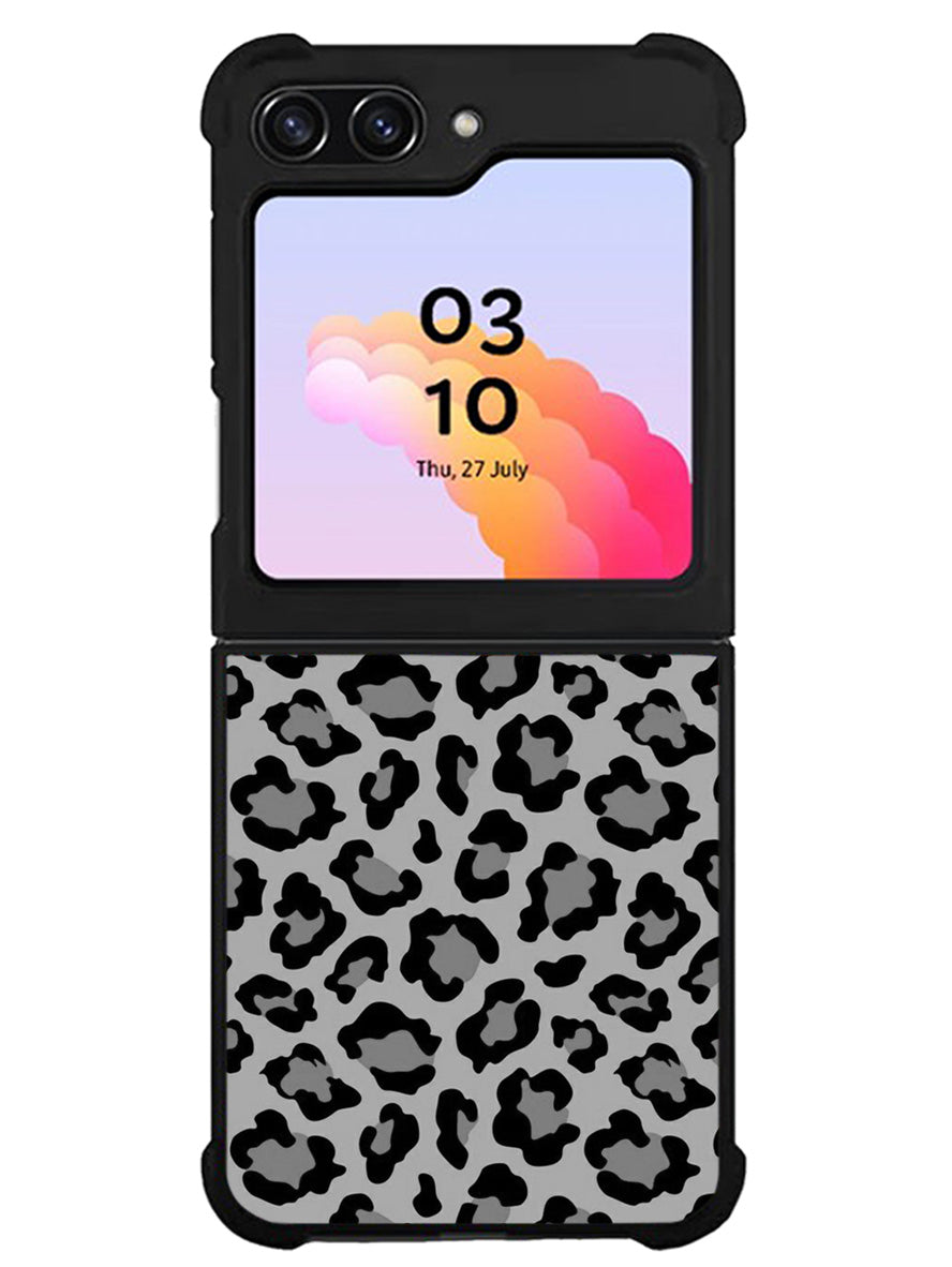 Leopard Grey Pattern Samsung Galaxy Z Flip 5 5G 2023 Case