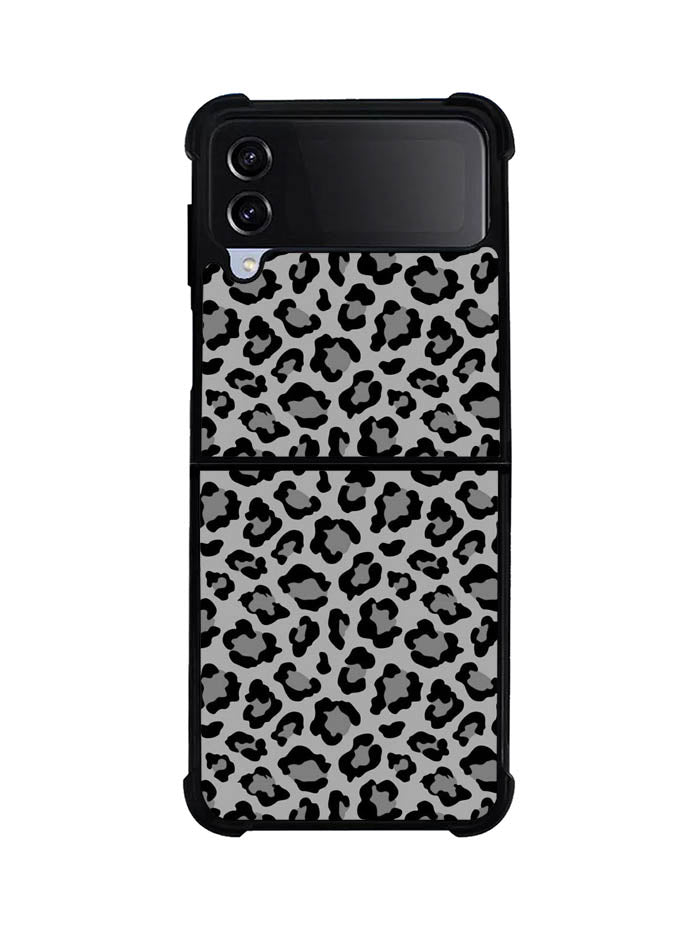 Leopard Grey Pattern Samsung Galaxy Z Flip 4 5G 2022 Case