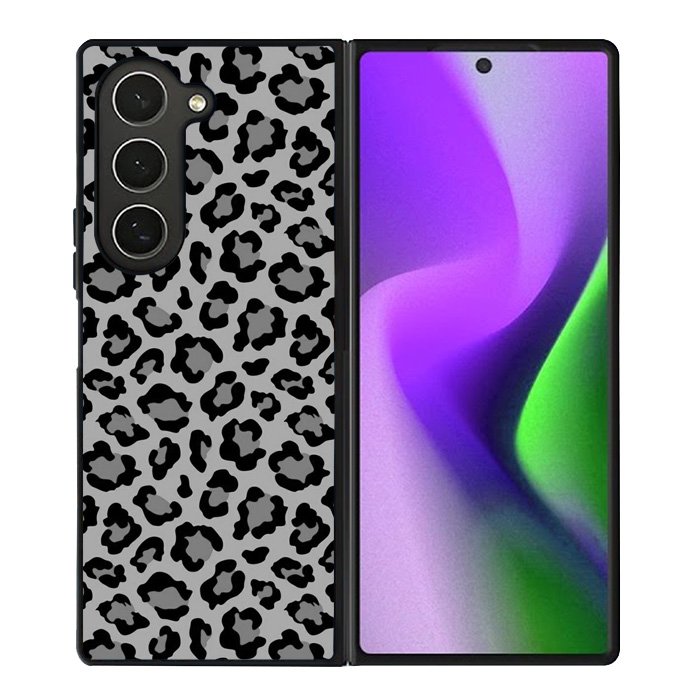 Leopard Grey Pattern Samsung Galaxy Z Fold 6 Case