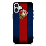 Marine Corps Red Blue iPhone 16 Case QC9882