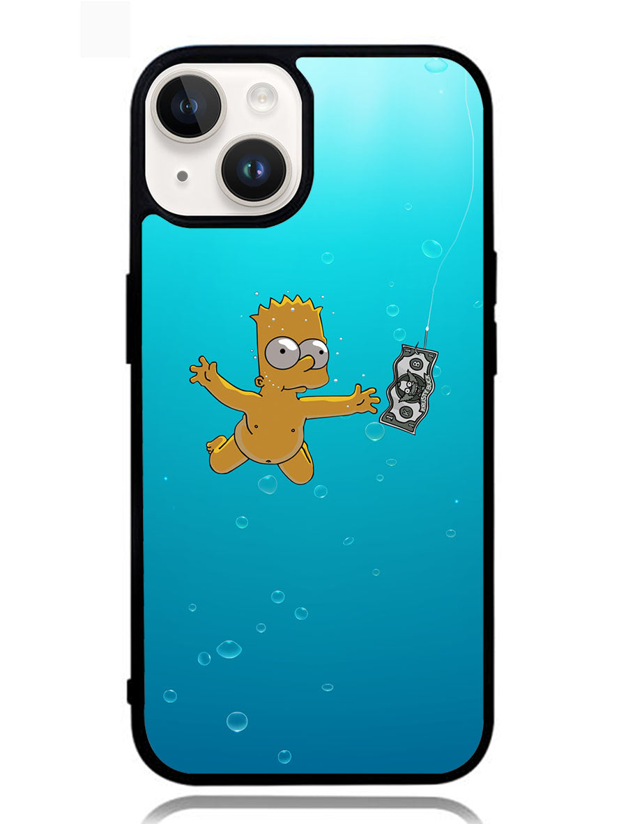 Bart Simpsons Nevermind Nirvana iPhone 14 Case