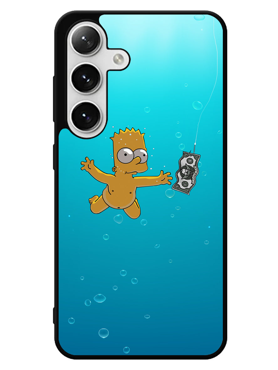 Bart Simpsons Nevermind Nirvana Samsung Galaxy S25 5G Case