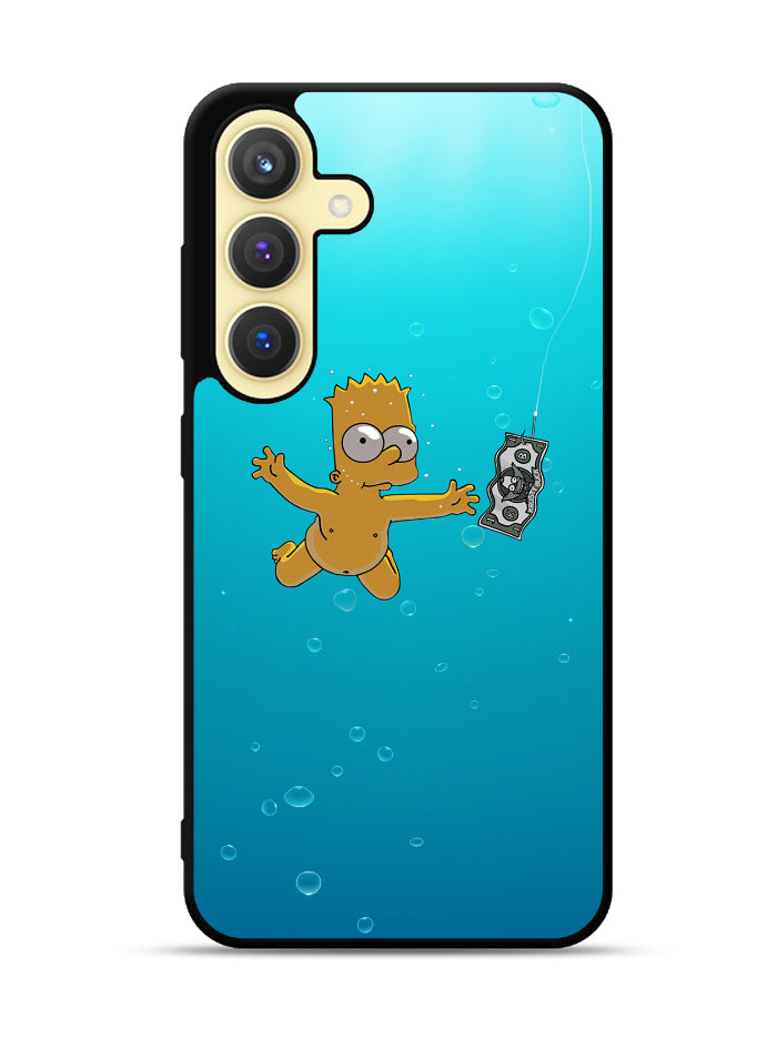Bart Simpsons Nevermind Nirvana Samsung Galaxy S25 Plus 5G , Samsung Galaxy S25+ 5G Case