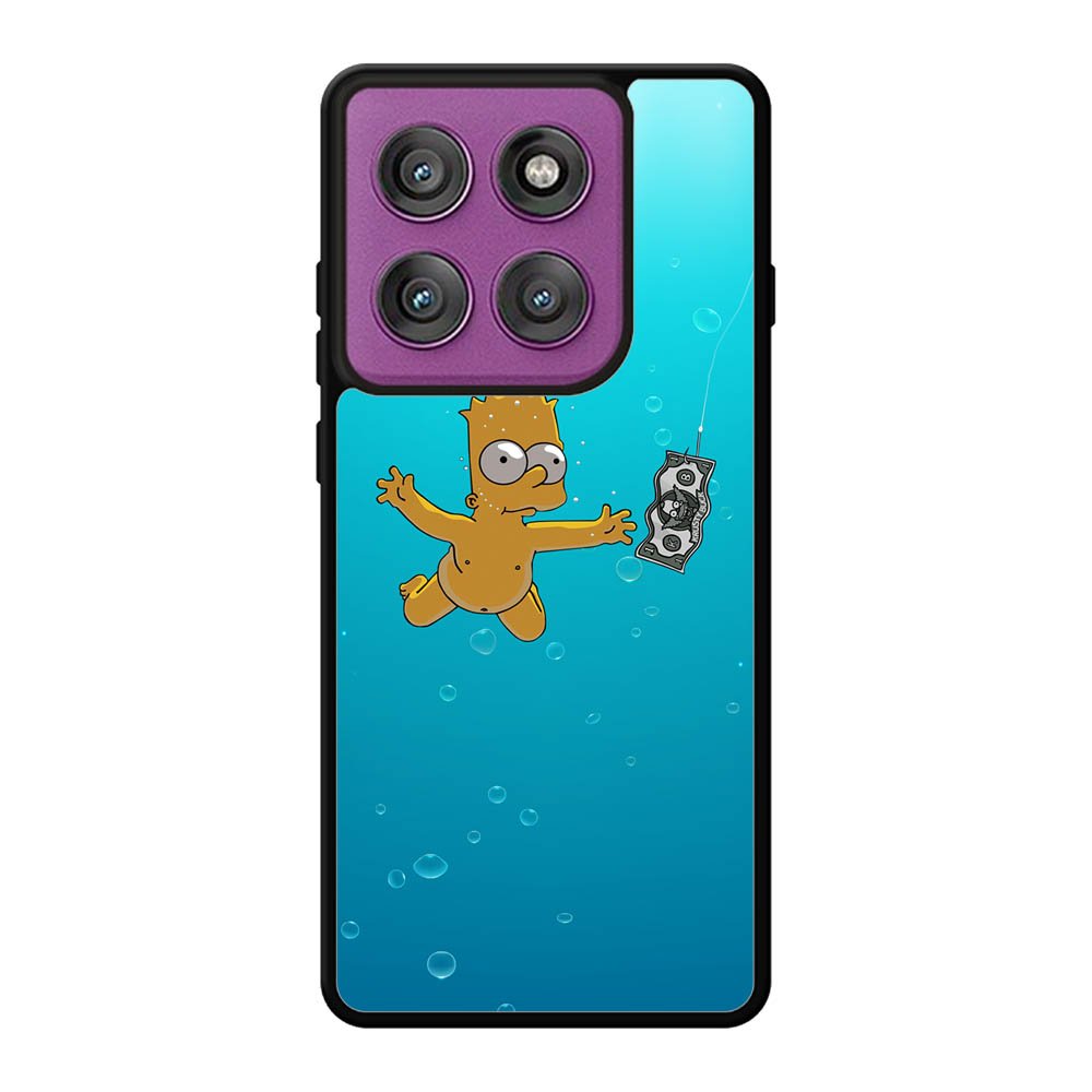Bart Simpsons Nevermind Nirvana Motorola Moto Edge 60 Pro Case