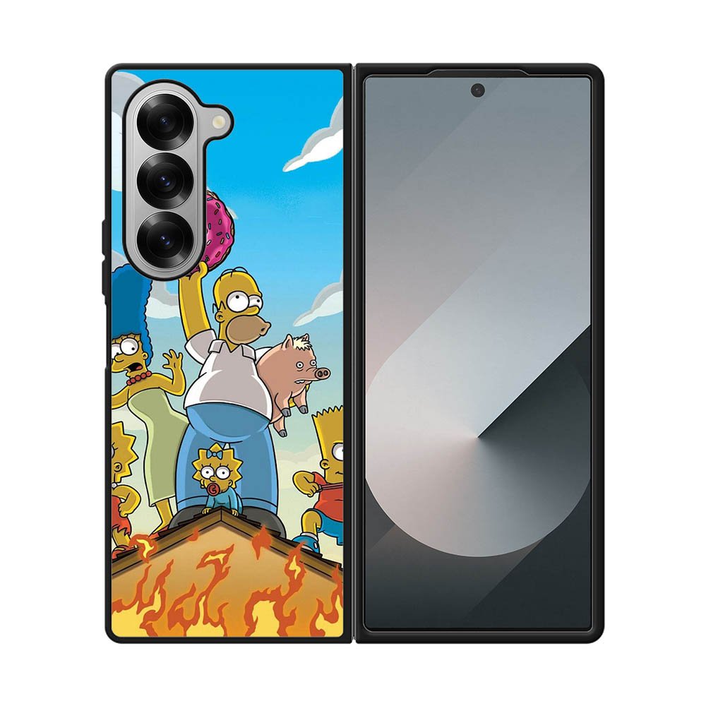 The Simpsons Fire Family Samsung Galaxy Z Fold 7 5G Case QC9900
