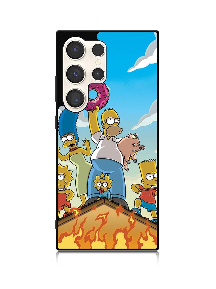 The Simpsons Fire Family Samsung Galaxy S25 Ultra 5G Case QC9900