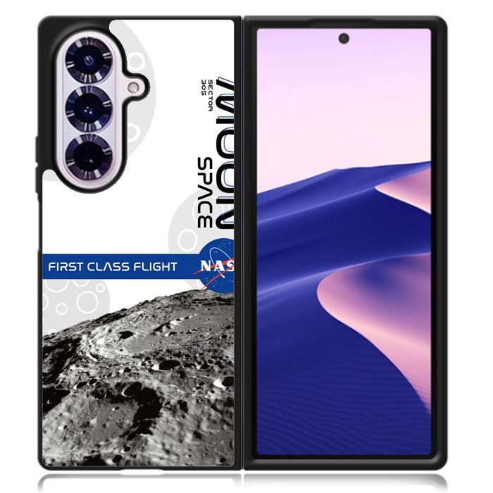 Nasa First Class Flight To The Moon Samsung Galaxy Z Fold 7 Case OV9912