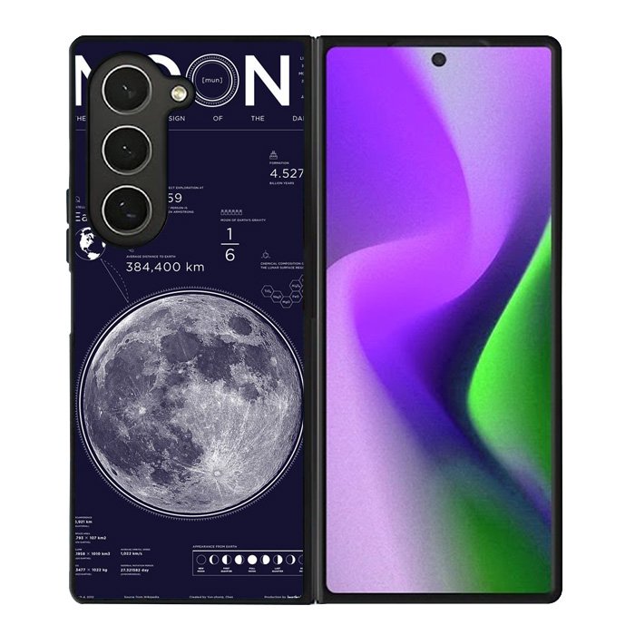 Nasa MOON The bright sign of the dark Samsung Galaxy Z Fold 6 5G 2024 Case OV9915