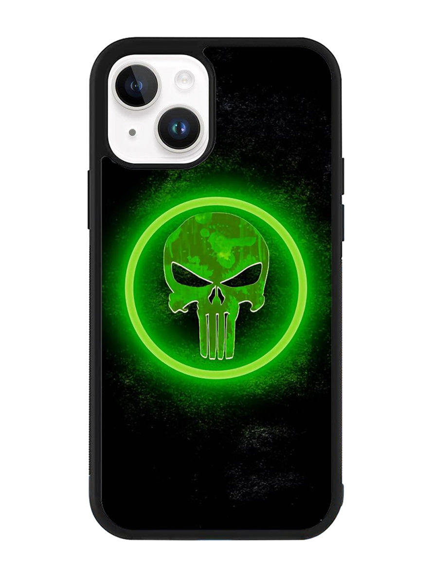 Punisher Green Glow iPhone 14 Case QC9918