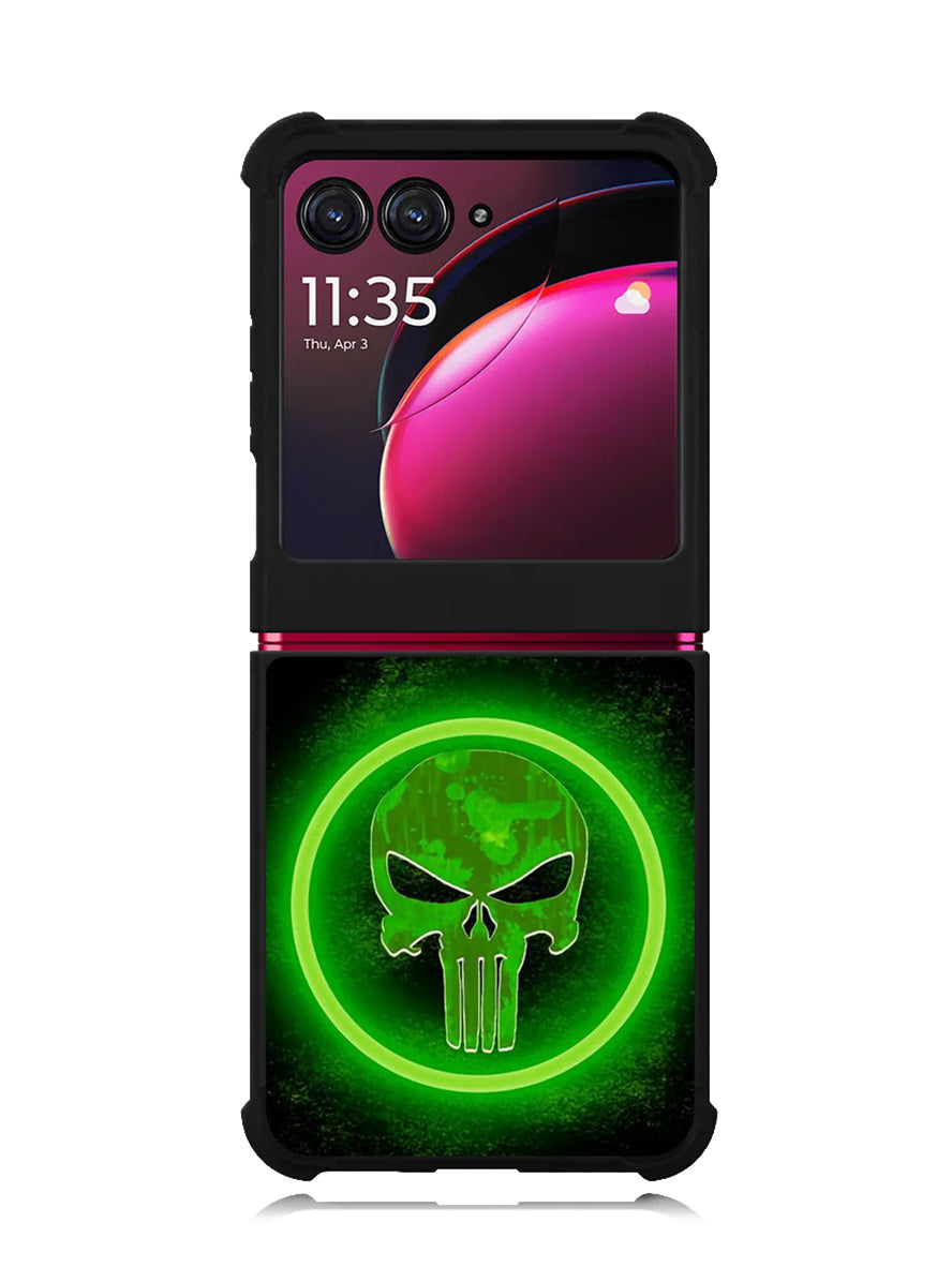 Punisher Green Glow Motorola Moto Razr Plus 2023 , Moto Razr+ 2023 Case OV9918