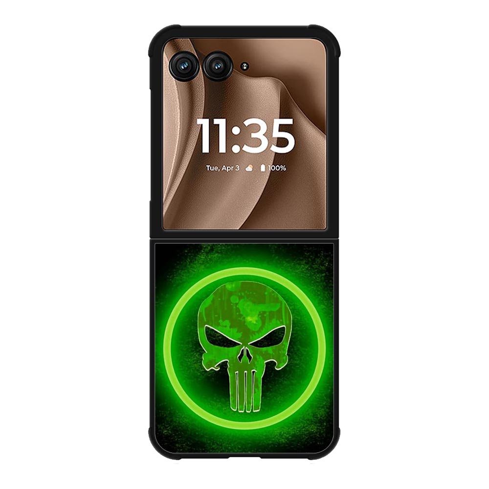 Punisher Green Glow Motorola Moto RAZR Plus 2025 Case OV9918