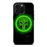 Punisher Green Glow iPhone 16 Pro Case OV9918