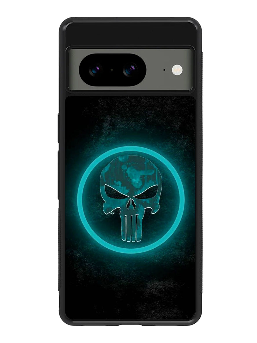 Punisher Blue Glow Google Pixel 8 Case QC9917