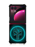 Punisher Blue Glow Motorola Moto Razr Plus 2023 , Moto Razr+ 2023 Case OV9917