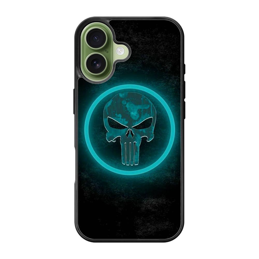 Punisher Blue Glow iPhone 17 Case OV9917