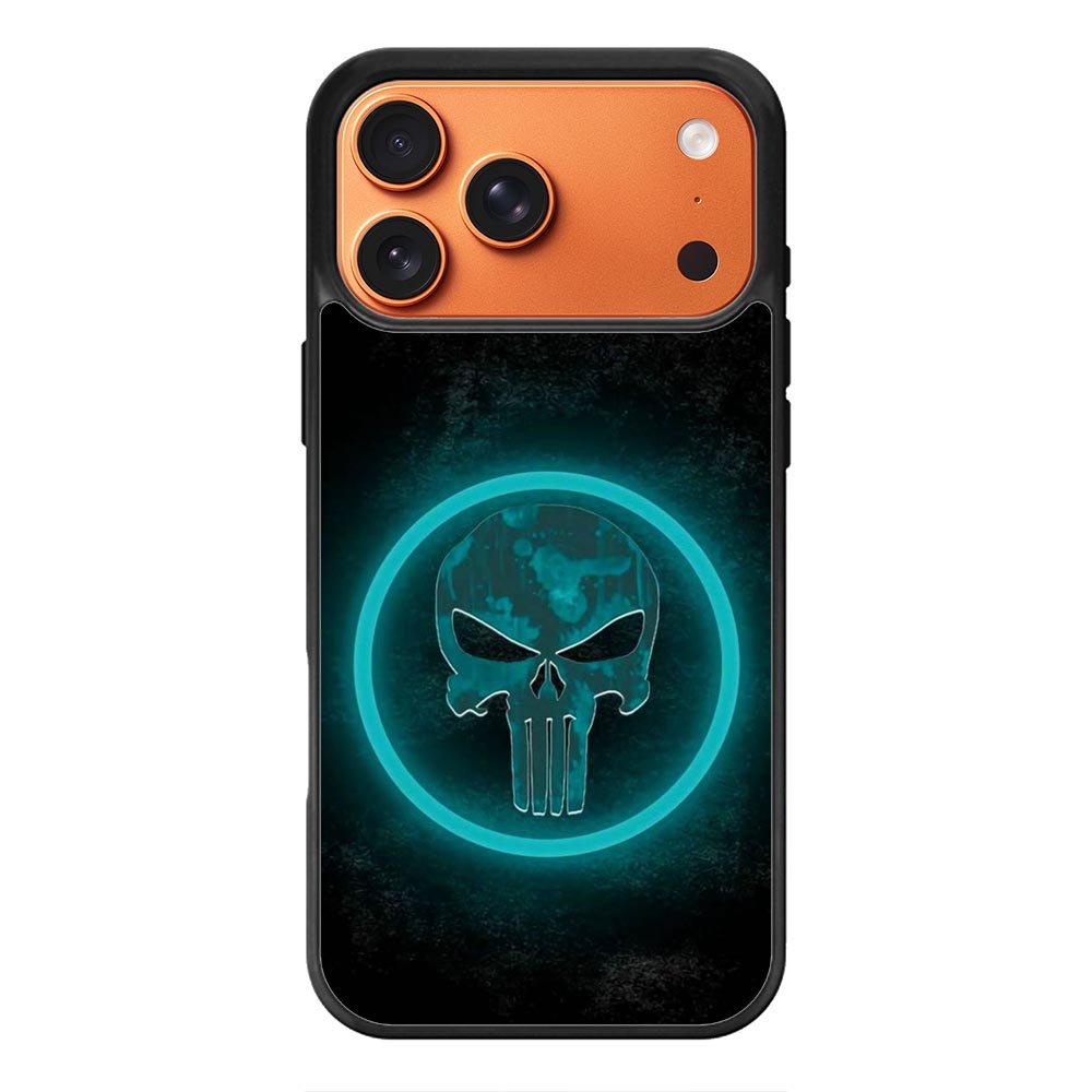 Punisher Blue Glow iPhone 17 Pro Max Case OV9917