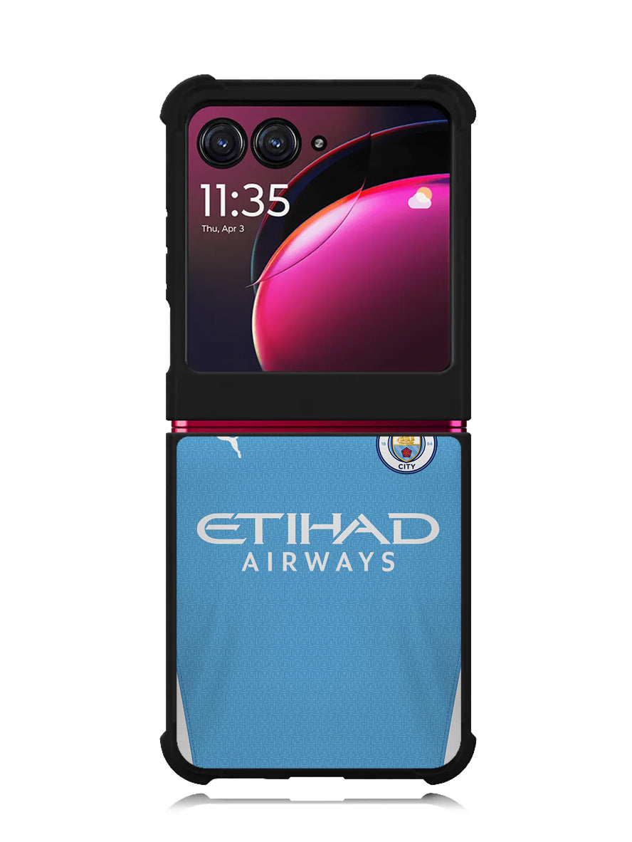 Manchester City 2021-2022 Home Jersey Motorola Moto Razr Plus 2023 , Moto Razr+ 2023 Case OV8800