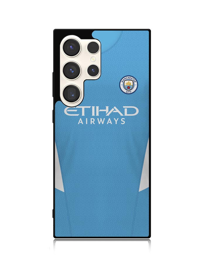 Manchester City 2021-2022 Home Jersey Samsung Galaxy S25 Ultra 5G Case QC8800