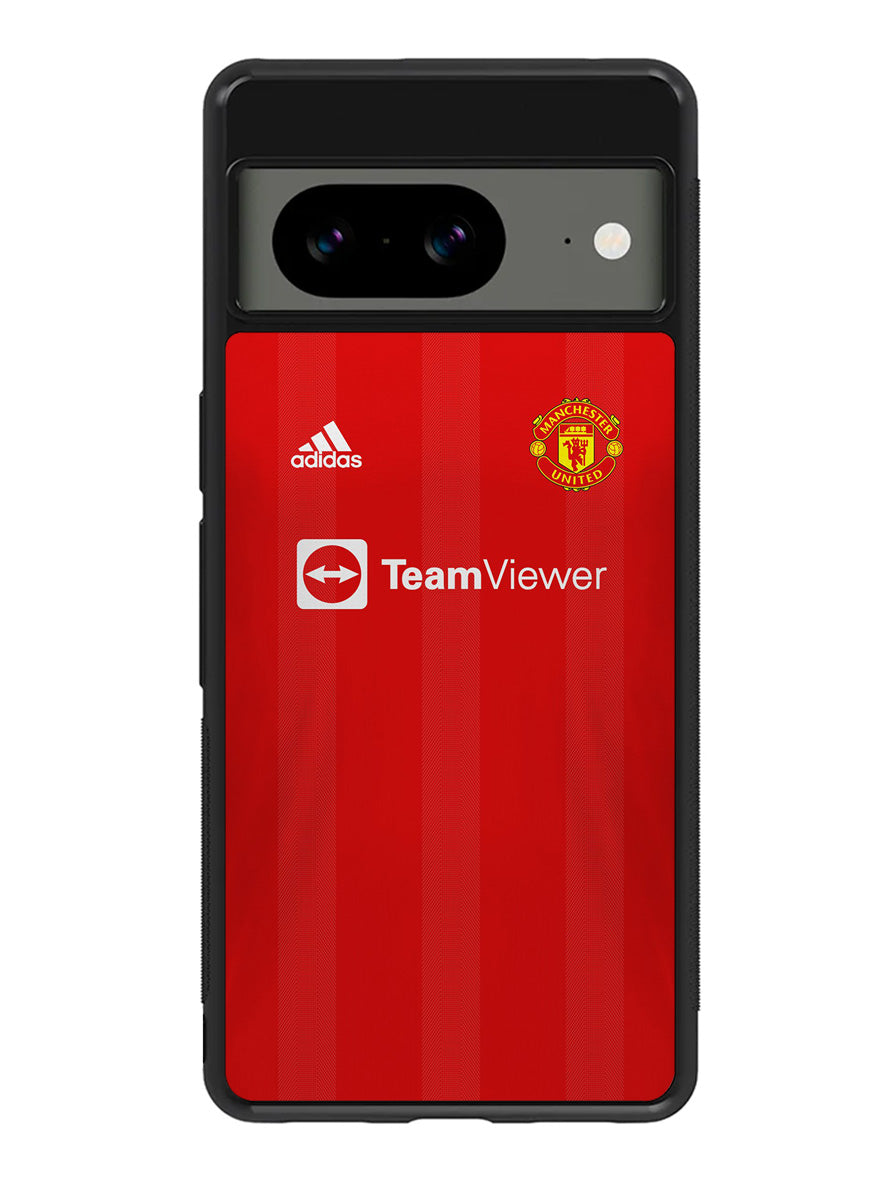 Manchester United 2021-2022 Home Jersey Google Pixel 8 Case QC8801
