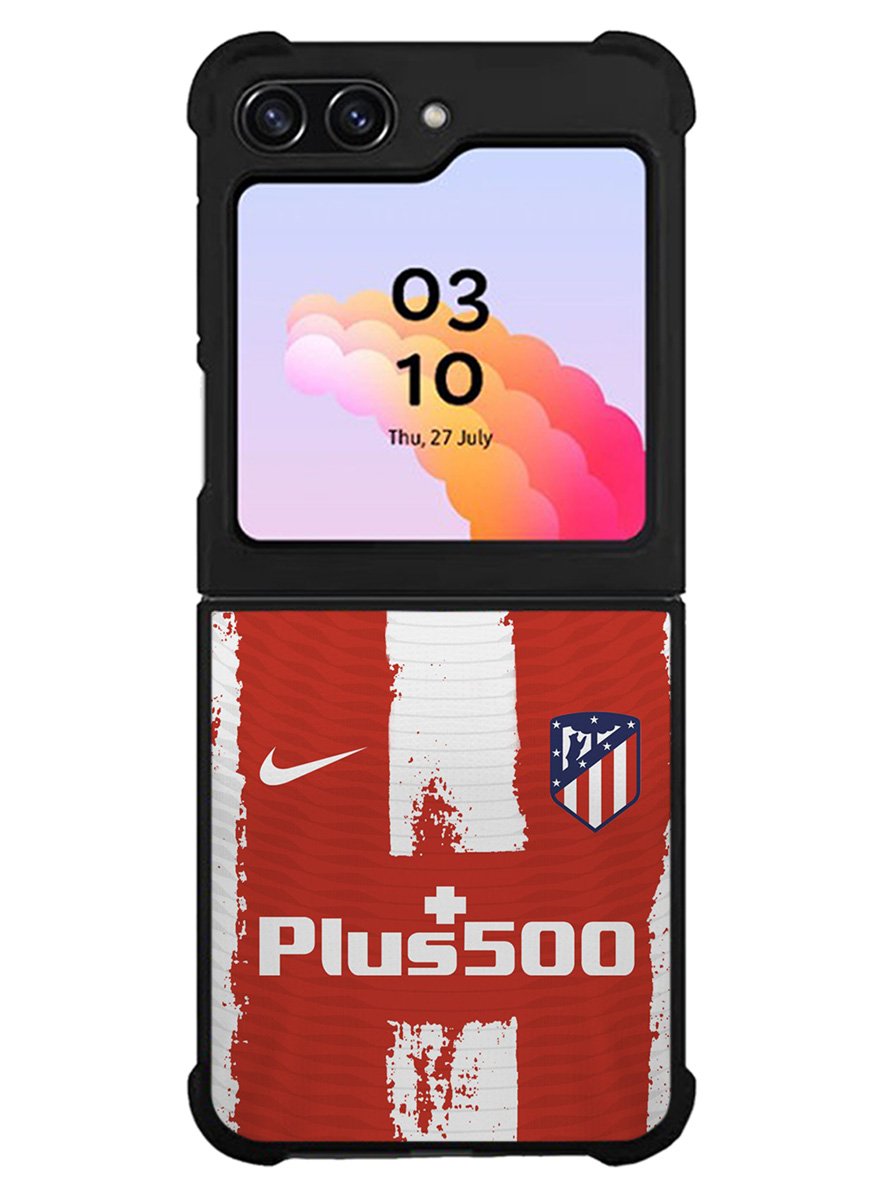 Atletico Madrid 2021-2022 Home Jersey Samsung Galaxy Z Flip 5 5G 2023 Case OV8791