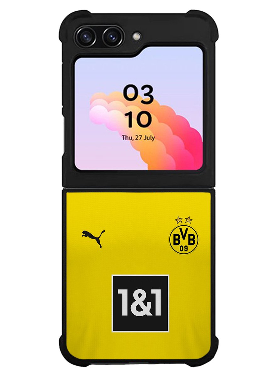 Borussia Dortmund 2021-2022 Home Jersey Samsung Galaxy Z Flip 5 5G 2023 Case OV8794