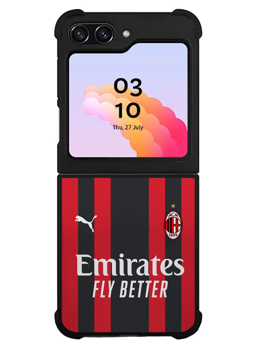 AC MILAN 2021-2022 Home Jersey Samsung Galaxy Z Flip 5 5G 2023 Case OV8788