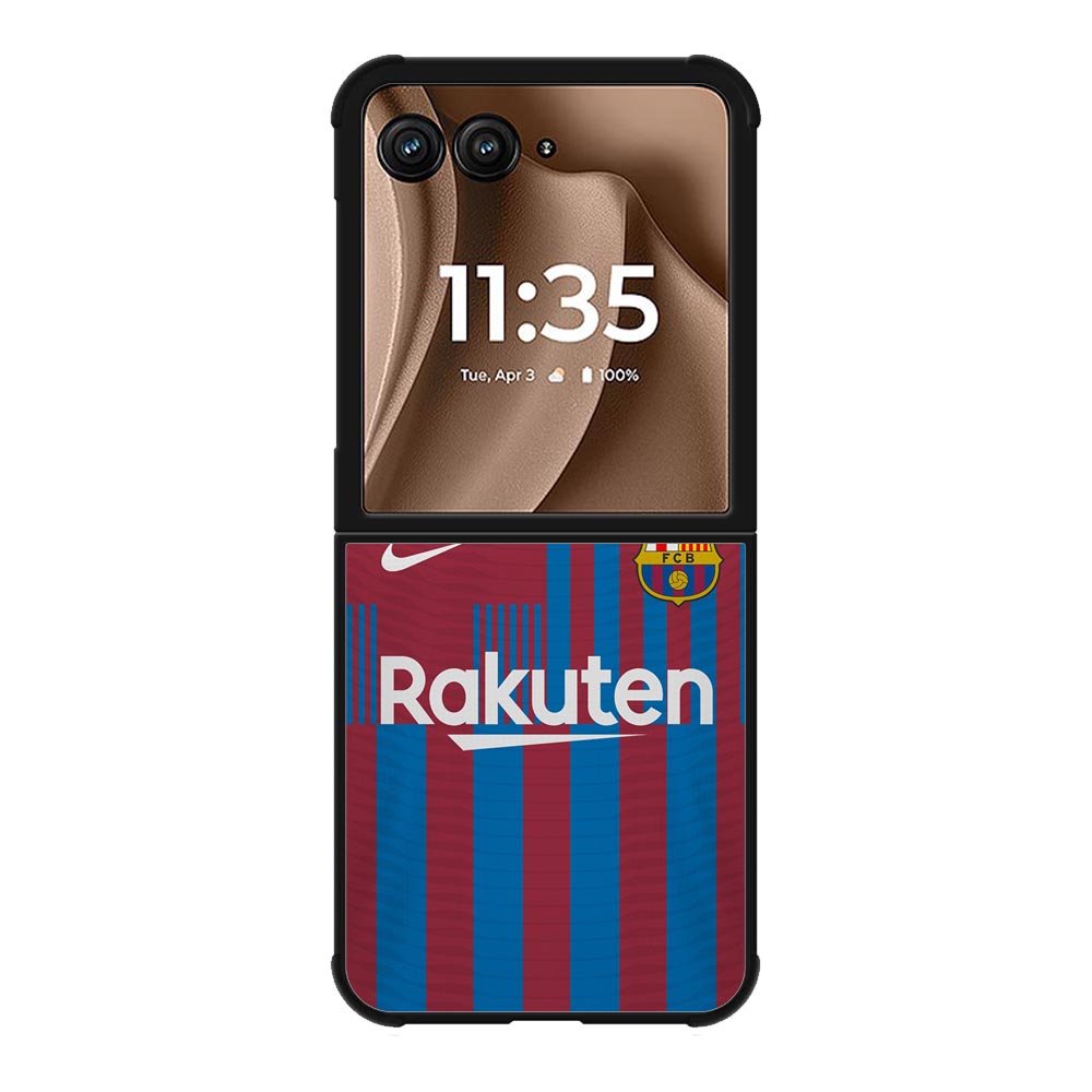 FC Barcelona 2021-2022 Home Jersey Motorola Moto RAZR Plus 2025 Case OV8796