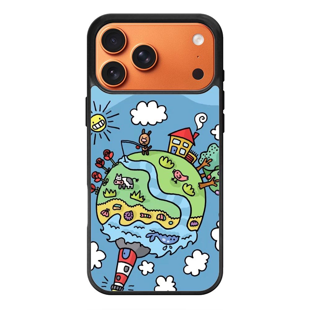 Cute Doodle Art iPhone 17 Pro Max Case QC8813