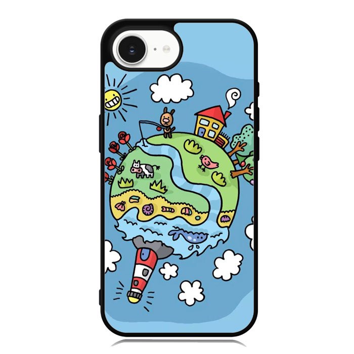 Cute Doodle Art iPhone 16e Case OV8813