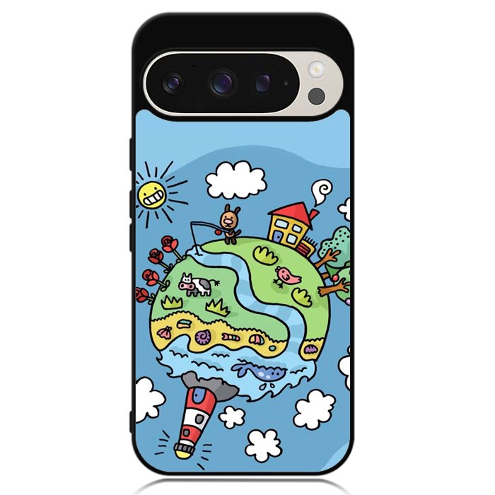 Cute Doodle Art Google Pixel 9 Pro XL Case OV8813