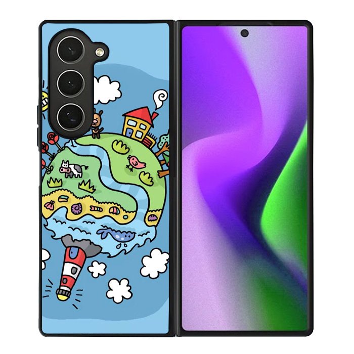 Cute Doodle Art Samsung Galaxy Z Fold 6 5G 2024 Case OV8813