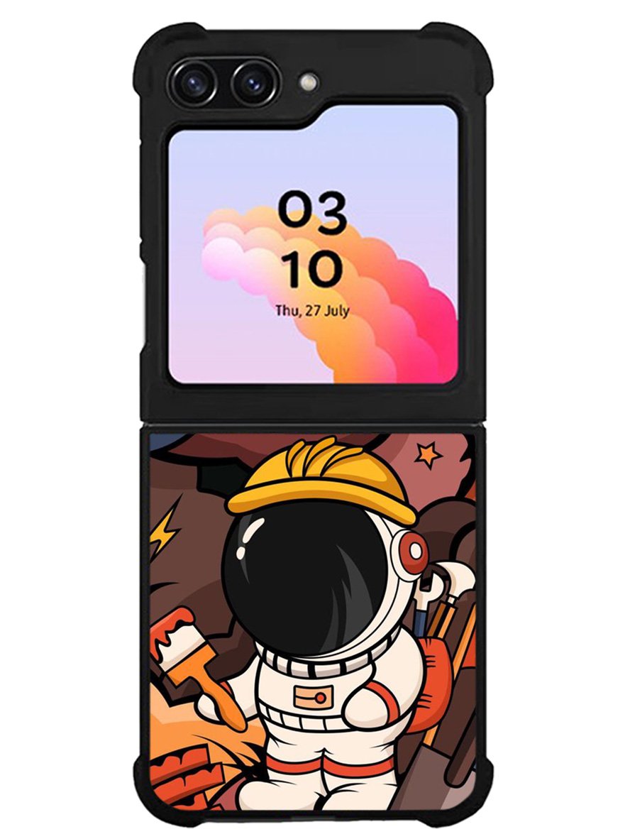 Cute Astronaut Builder Samsung Galaxy Z Flip 5 5G 2023 Case OV8809
