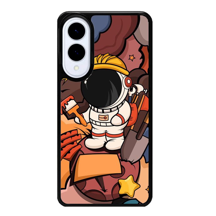 Cute Astronaut Builder Samsung Galaxy S25 Edge 5G Case OV8809