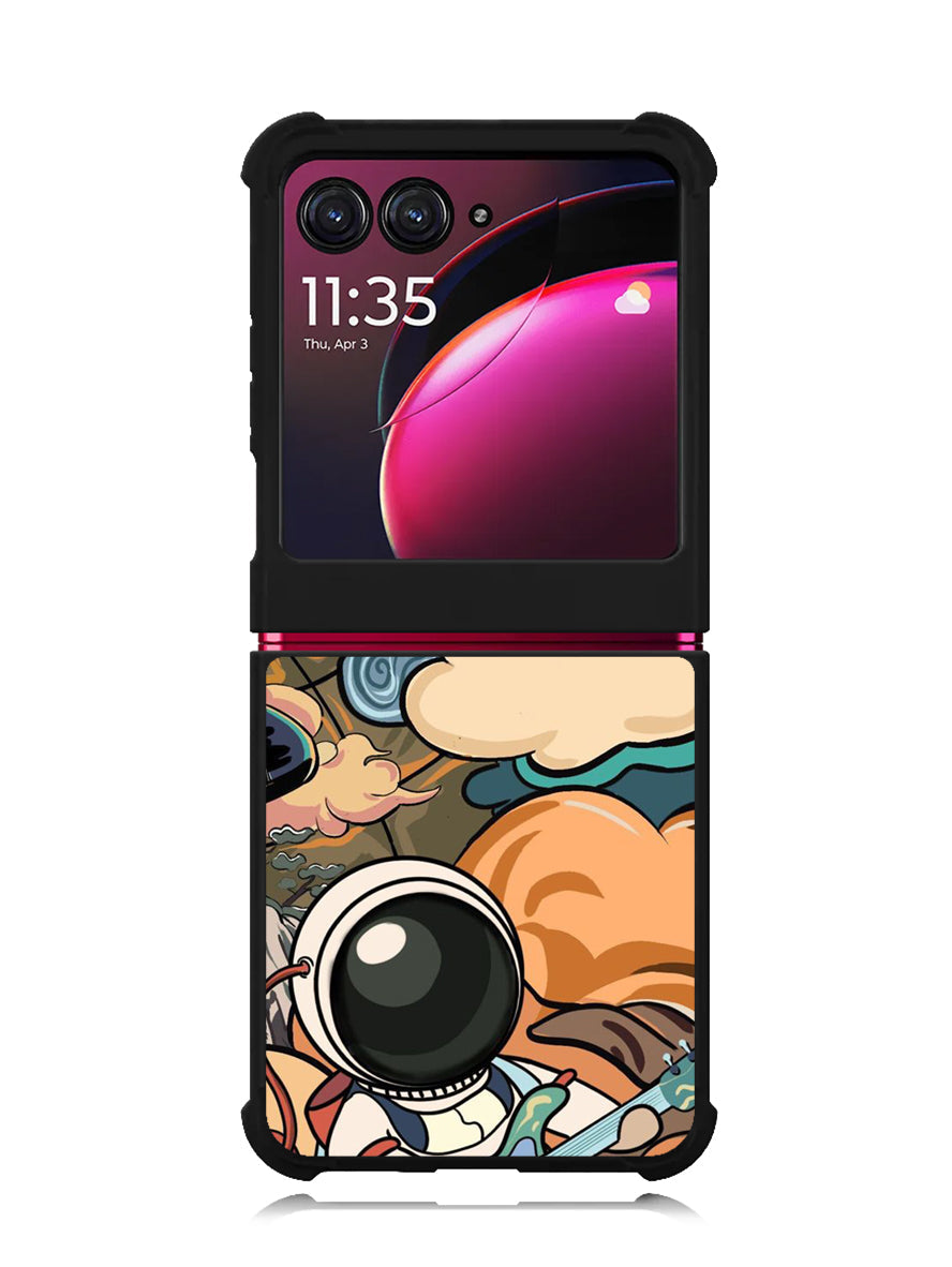 Cute Guitar Astronaut Motorola Moto Razr Plus 2023 , Moto Razr+ 2023 Case OV8814