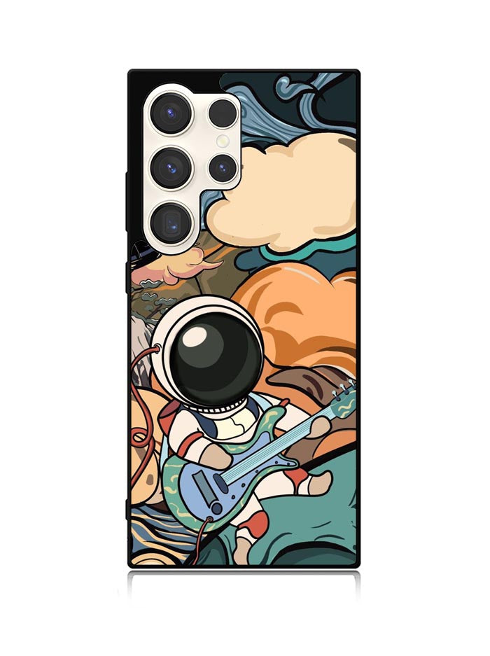 Cute Guitar Astronaut Samsung Galaxy S25 Ultra 5G Case QC8814