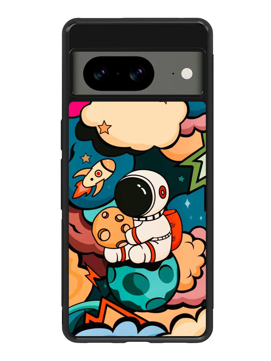 Cute Astronaut Hug The Planet Google Pixel 8A Case QC8810