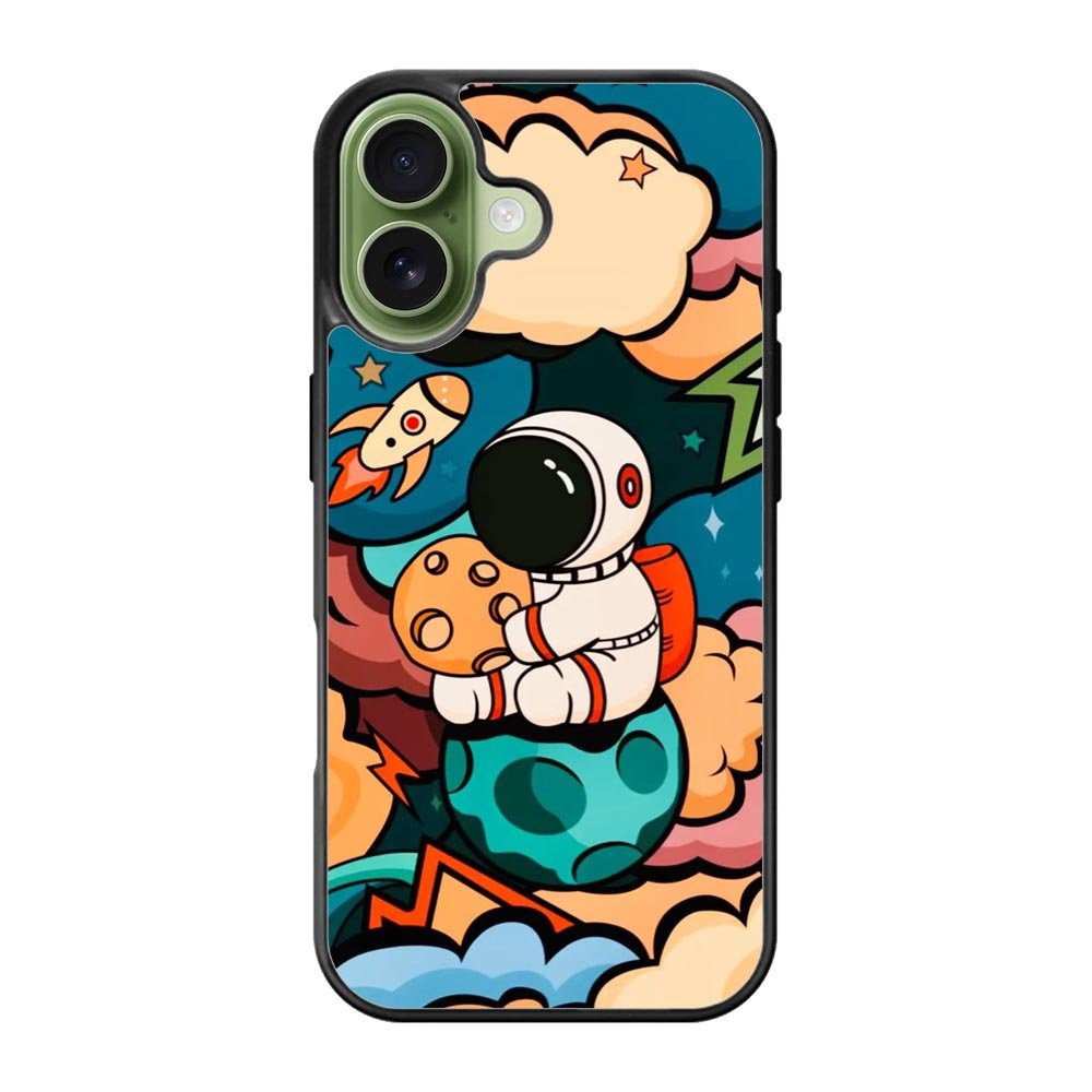 Cute Astronaut Hug The Planet iPhone 17 Case QC8810