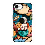 Cute Astronaut Hug The Planet iPhone 17e Case QC8810