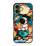 Cute Astronaut Hug The Planet iPhone 17 Case QC8810