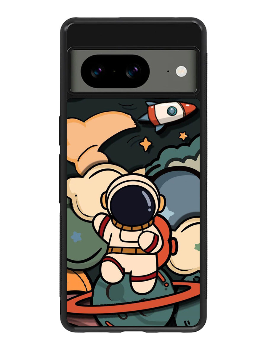 Cute Astronaut Run in Space Google Pixel 8 Case QC8811