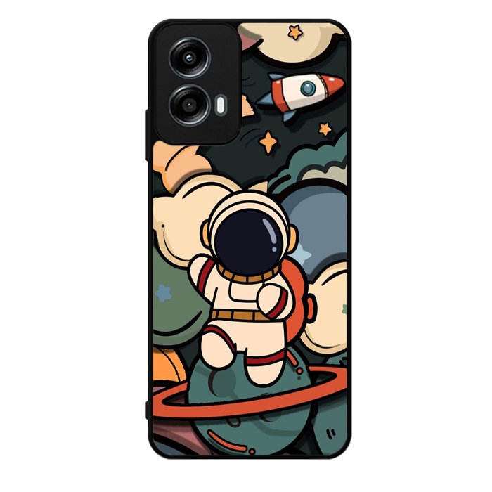 Cute Astronaut Run in Space Motorola Moto G Play 2024 Case OV8811