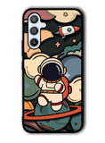 Cute Astronaut Run in Space Samsung Galaxy A14 5G Case QC8811