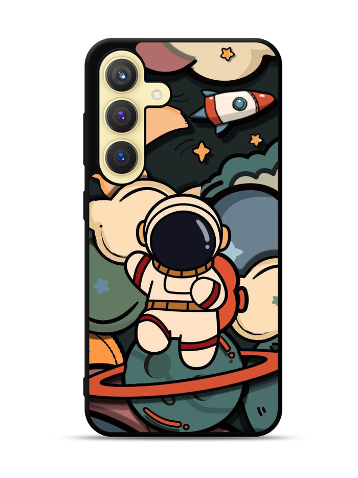 Cute Astronaut Run in Space Samsung Galaxy S24 FE 5G Case OV8811