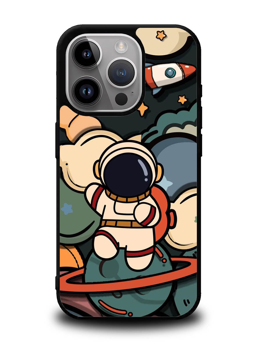 Cute Astronaut Run in Space iPhone 16 Pro Max Case QC8811
